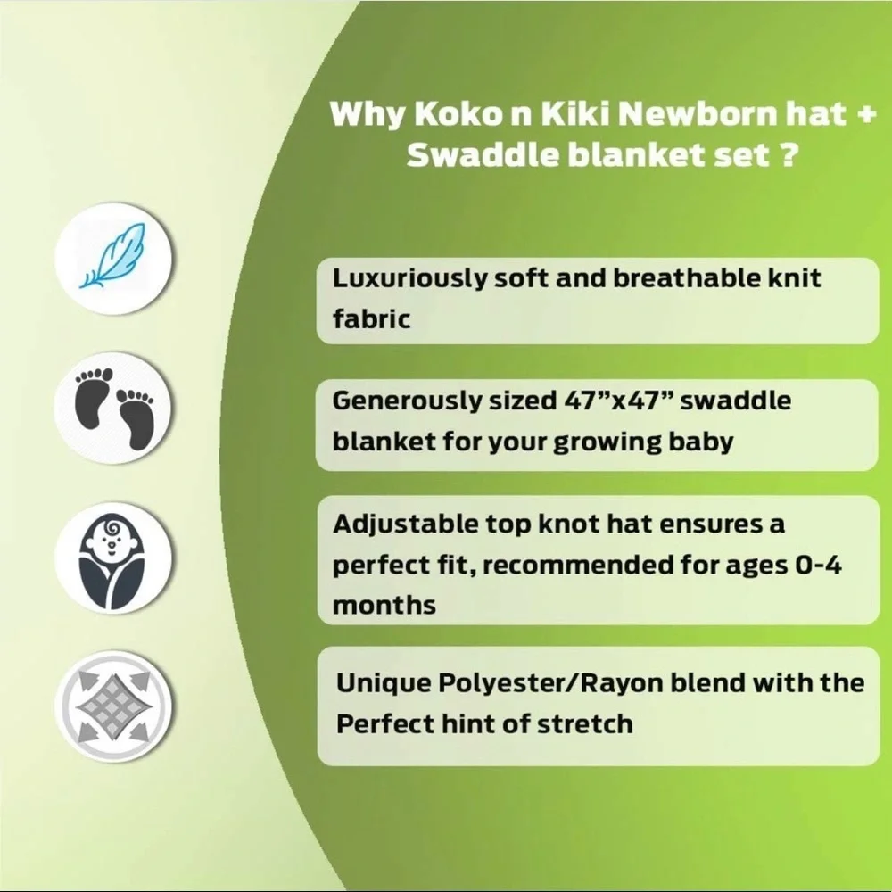 🐣 Super Soft Swaddle Blanket + Newborn Hat Set 🐣 - Picture 13 of 15